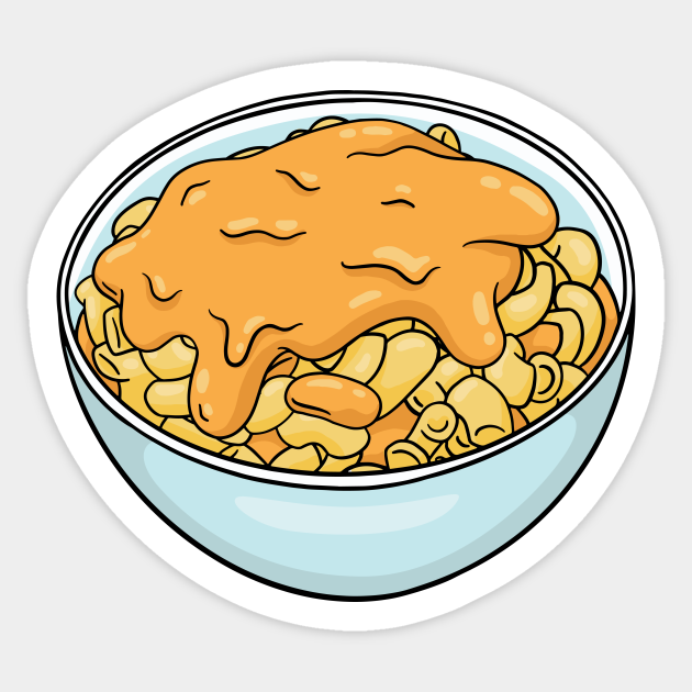 Mac and Cheese Drawing Mac And Cheese Sticker TeePublic